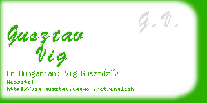 gusztav vig business card